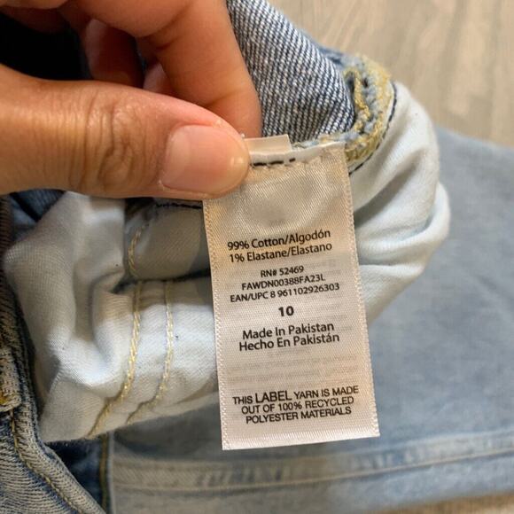 Free Assembly Jeans Womens 10 Denim Light Wash Original 90s Straight High Rise - Picture 7 of 11